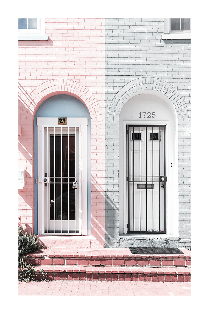 Pastel Arch Door Poster