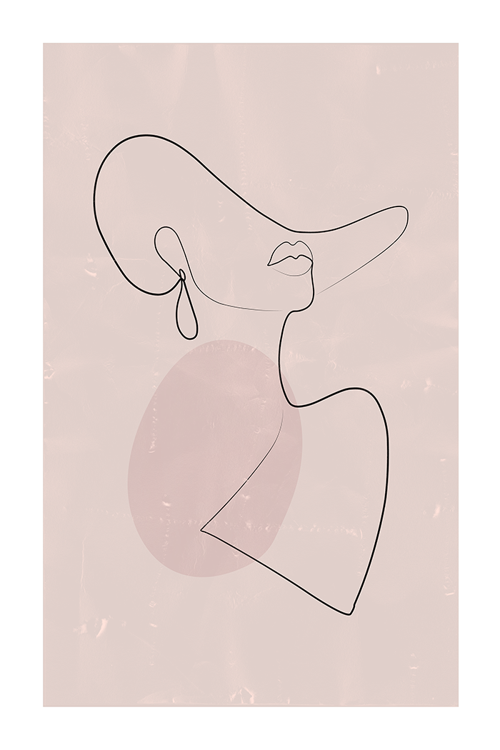 Elegant Women Line Art Poster