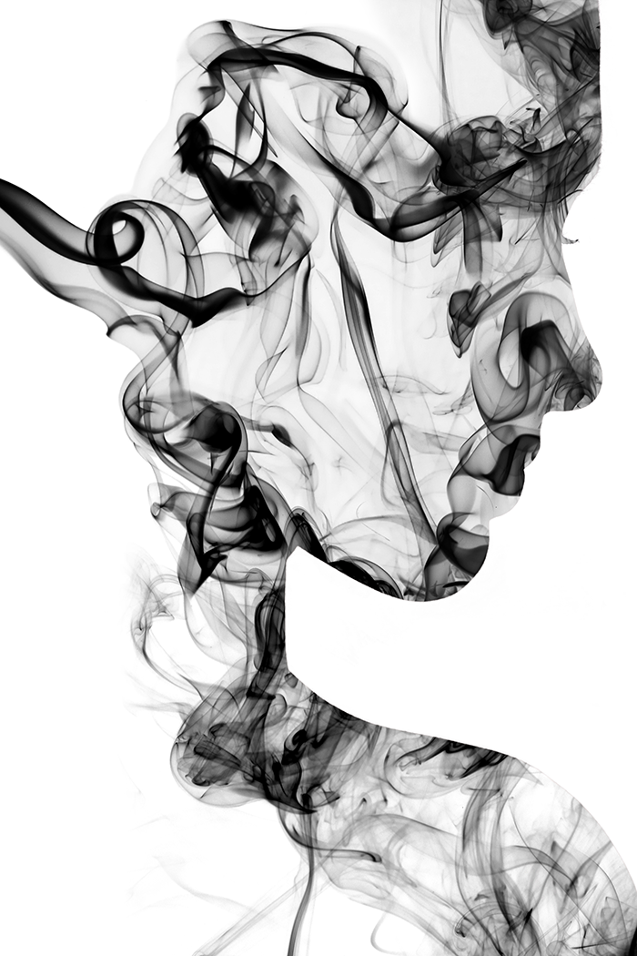 Girl Portrait Double Exposure Poster