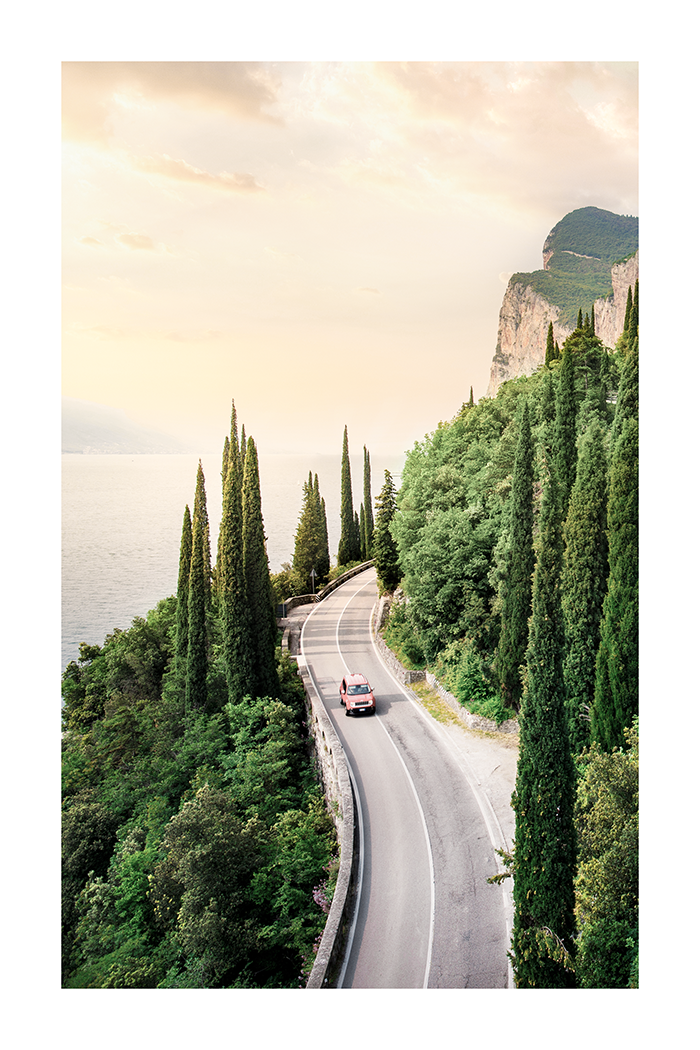 Summer Seaside Road Photo Poster