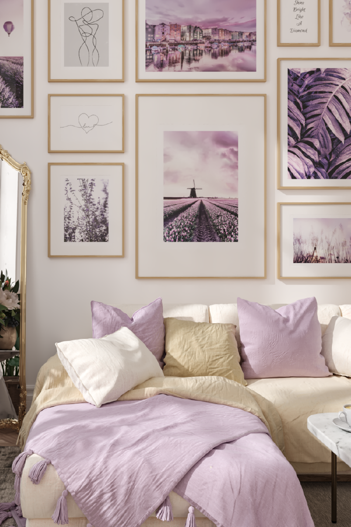Purple Flower Bush Photo Poster