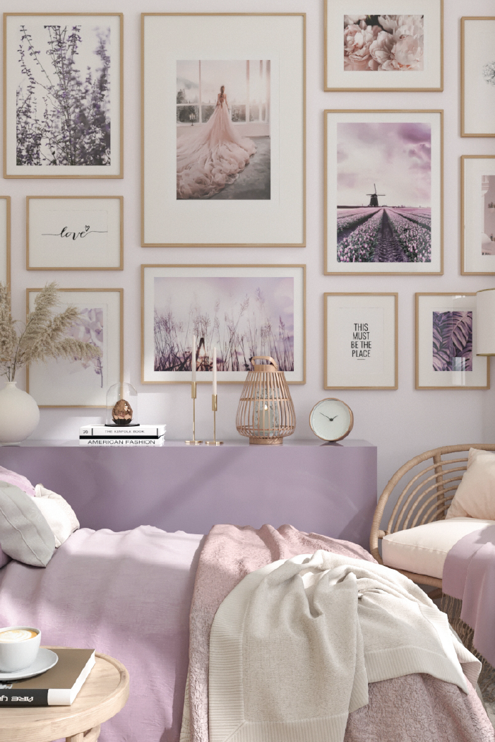 Purple Flower Bush Photo Poster