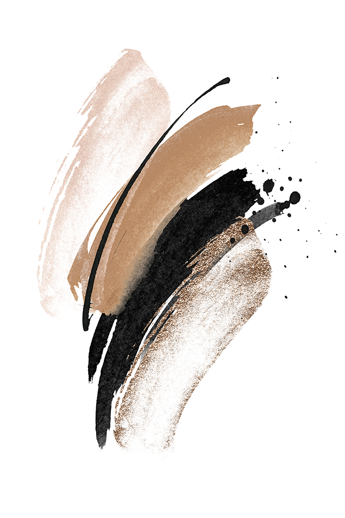 Brown and Black Strokes Poster