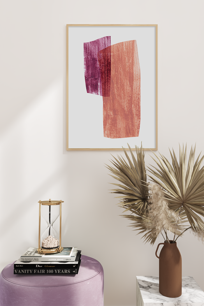 Terracotta Strokes Poster