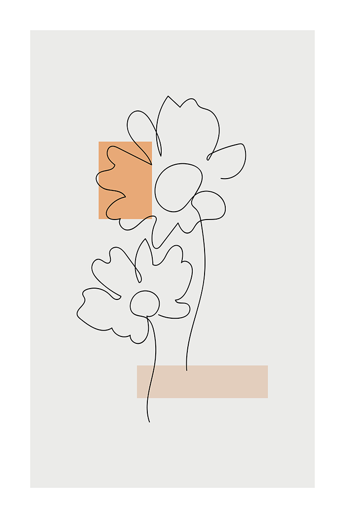 Flower Lines Poster