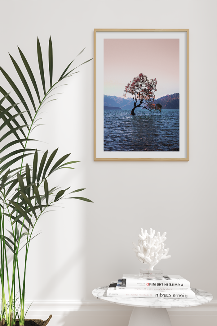 Tree on the Lake Poster