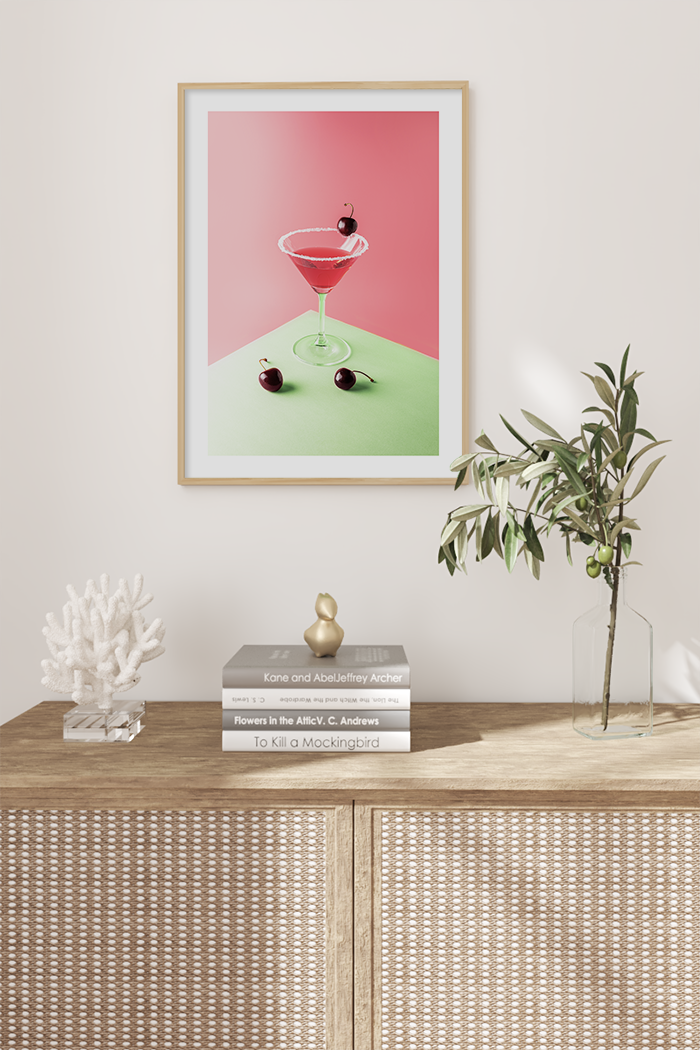 Pink Green Cocktail Poster
