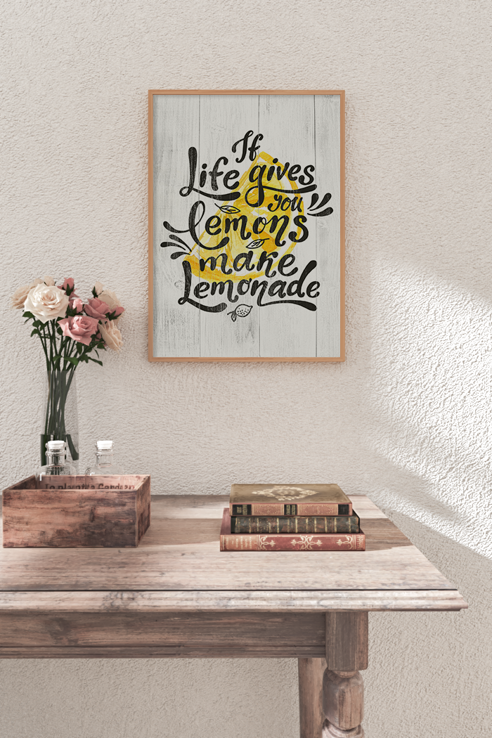 Motivational Lemon Quote Poster No.3