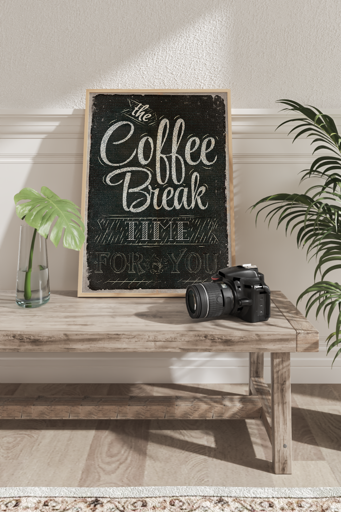 Vintage Coffee Text Poster