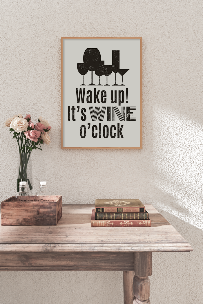 Wine Clock Poster