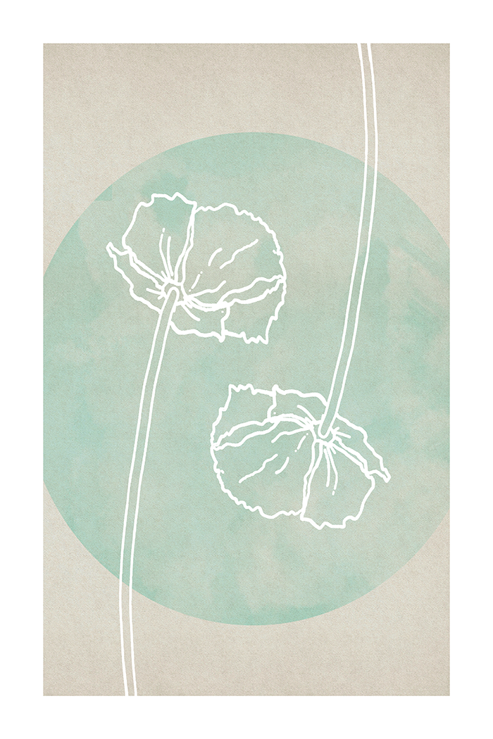 Abstract Line Flower Art