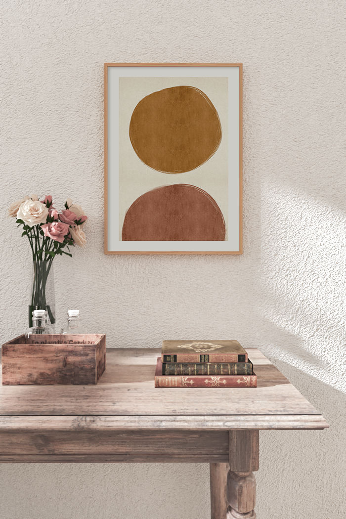 Brown Round Shape Print