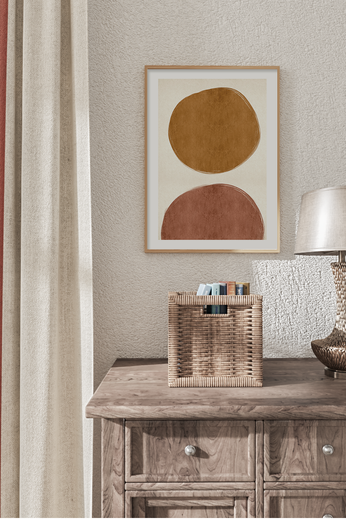 Brown Round Shape Print