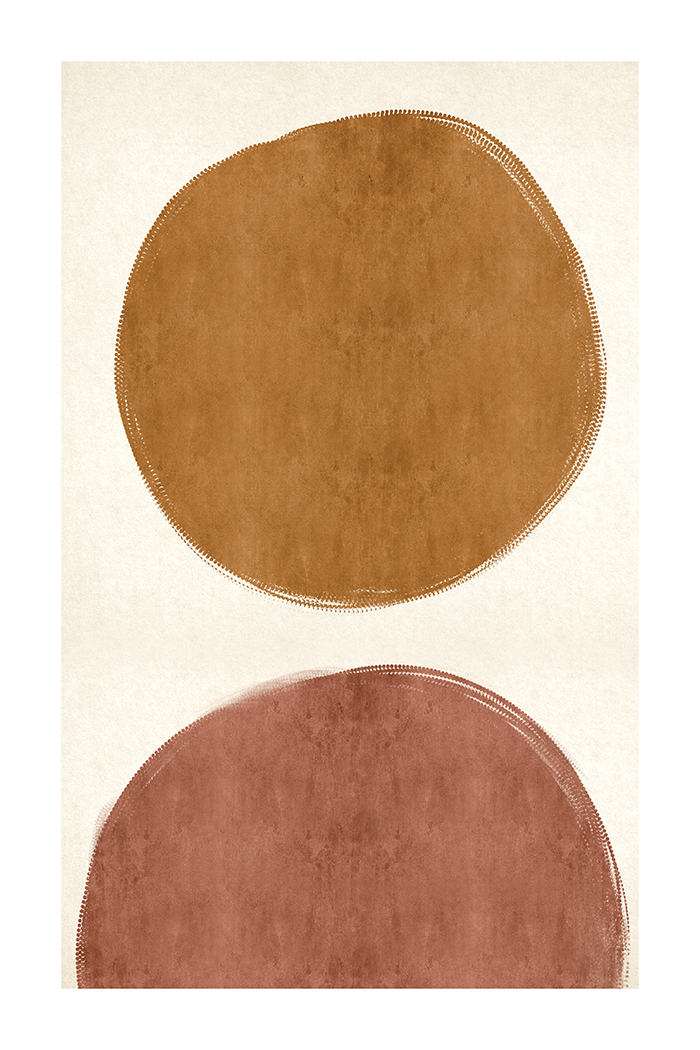 Brown Round Shape Print