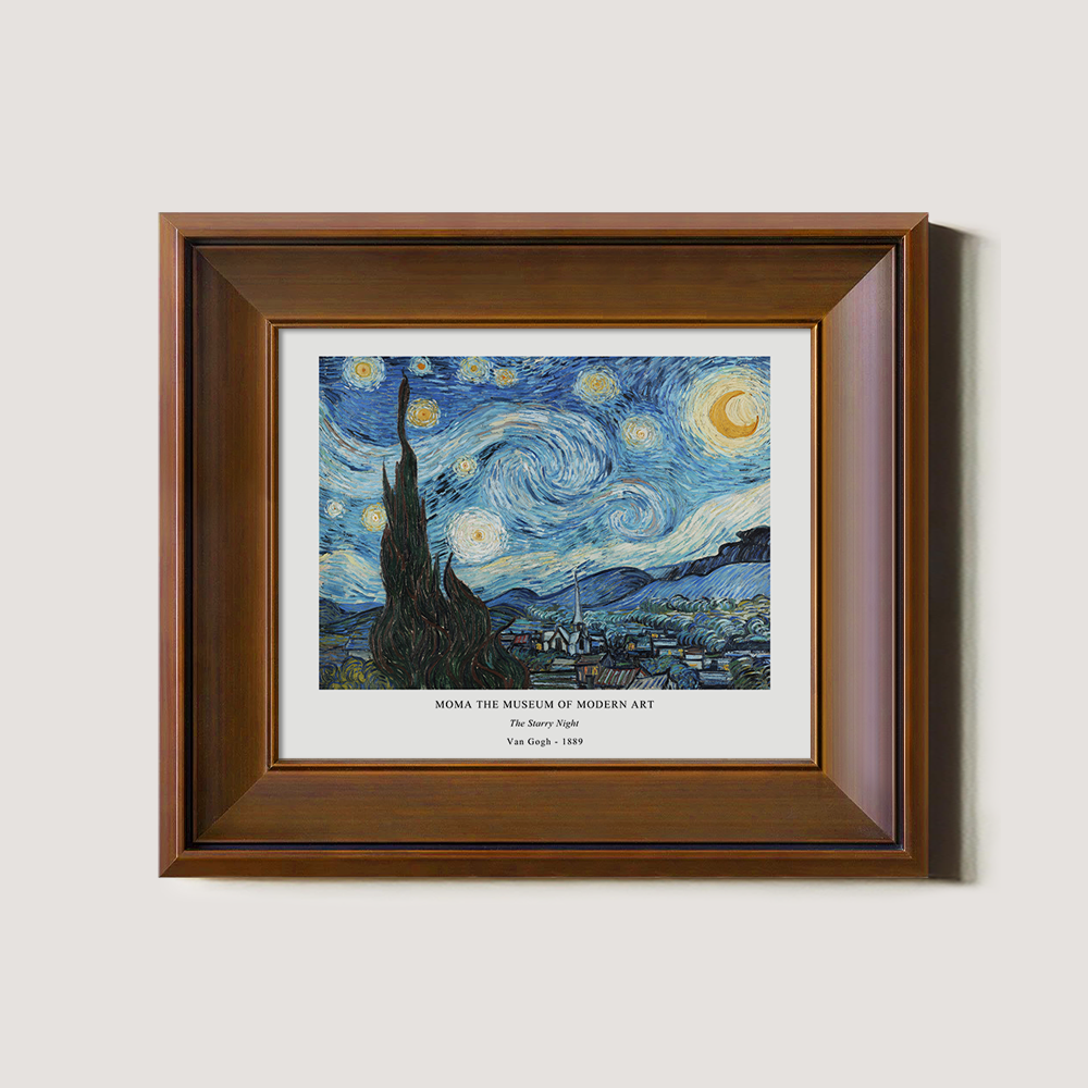 Swirling Starry Nocturne Post-Impressionist Reverie