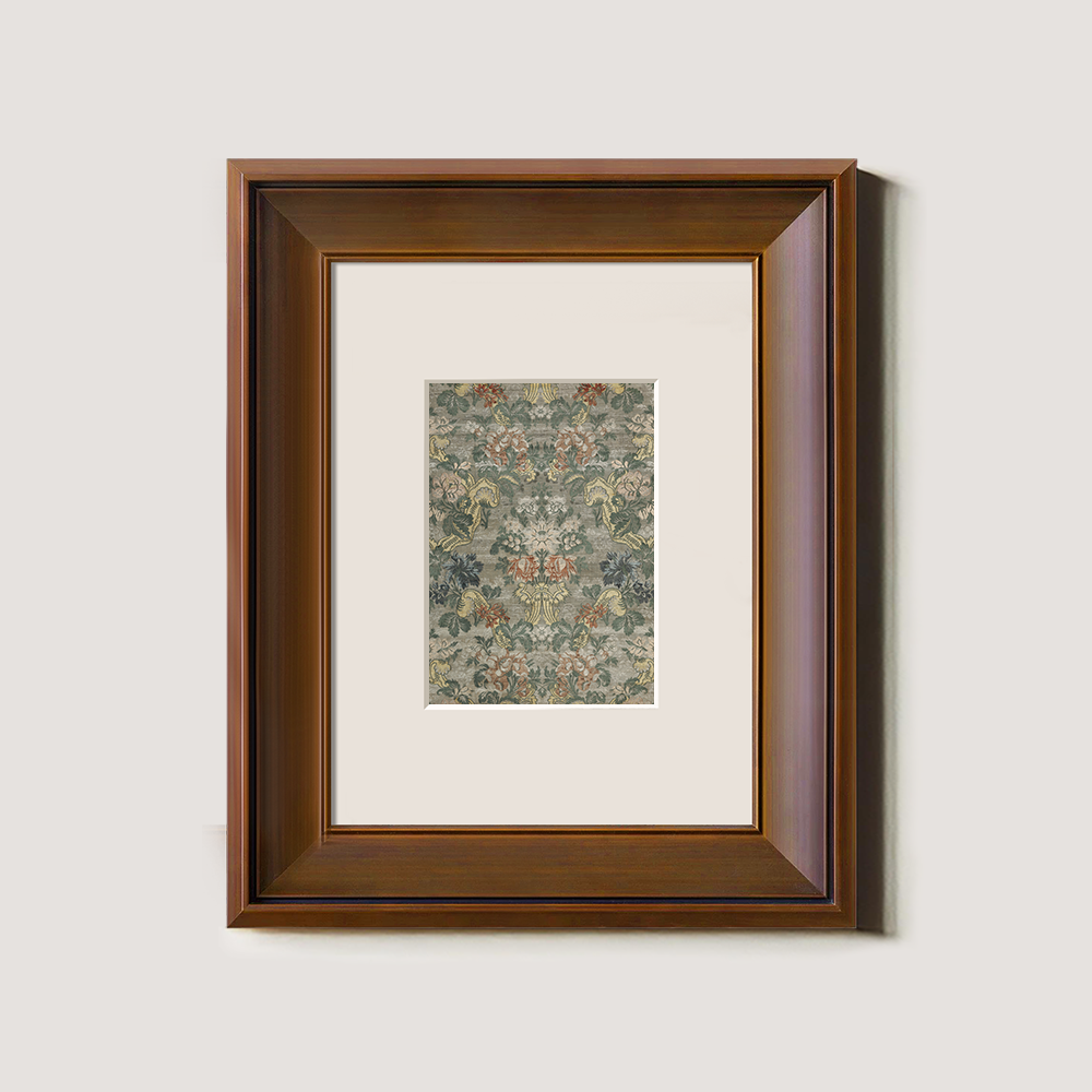 Vintage Floral Damask Textile Pattern