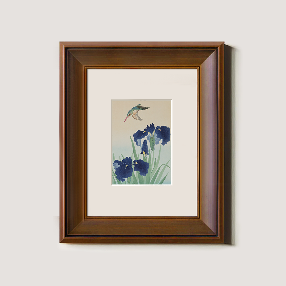 Hummingbird & Iris Bloom - Kacho-ga Study