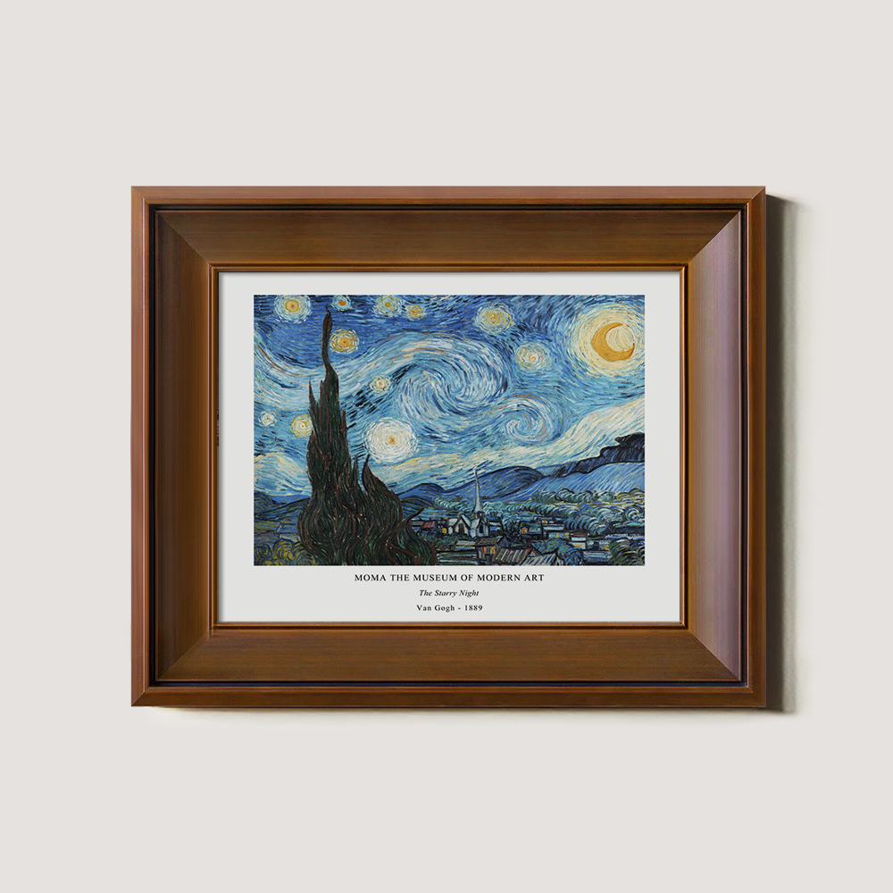 Swirling Starry Nocturne Post-Impressionist Reverie