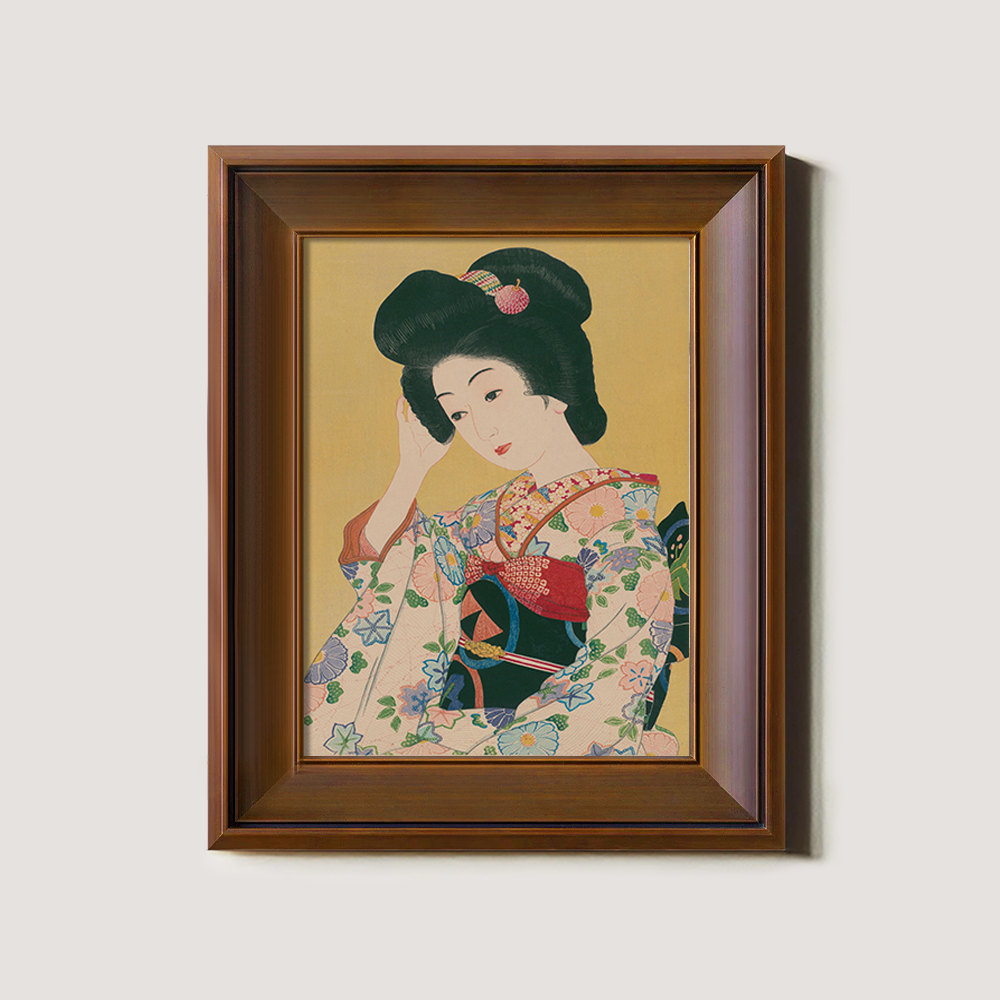 Kimono Beauty in Contemplation - Bijin-ga Print