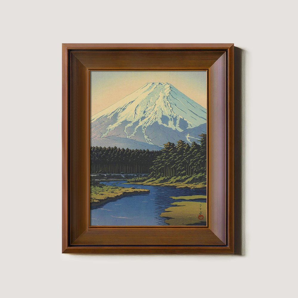 Mount Fuji Over Forest and River