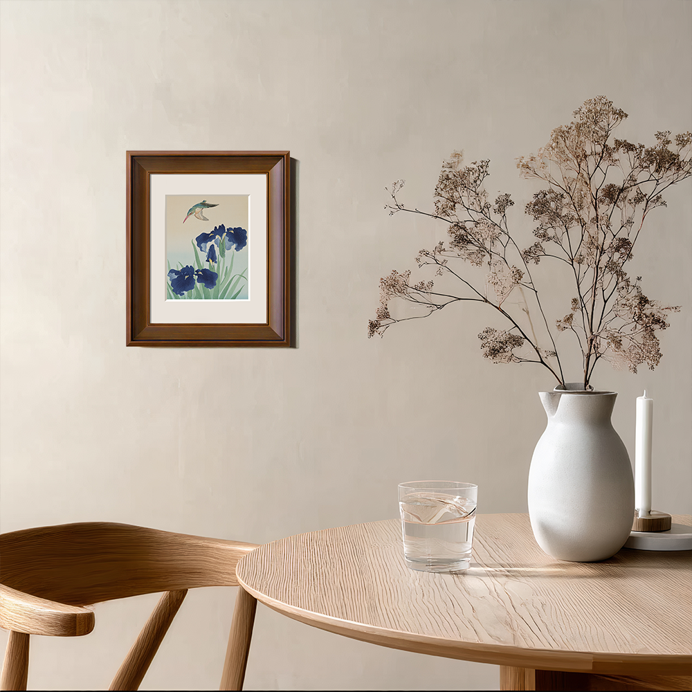 Hummingbird & Iris Bloom - Kacho-ga Study