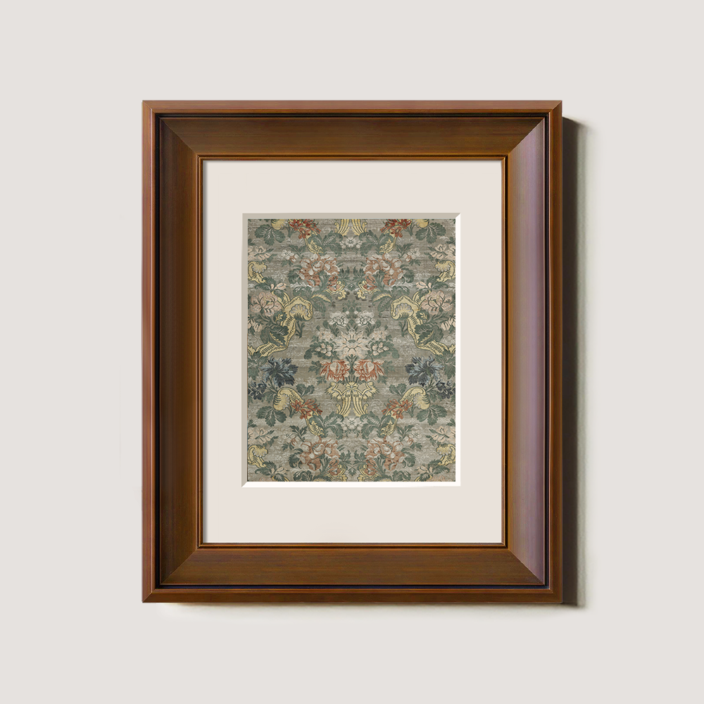 Vintage Floral Damask Textile Pattern