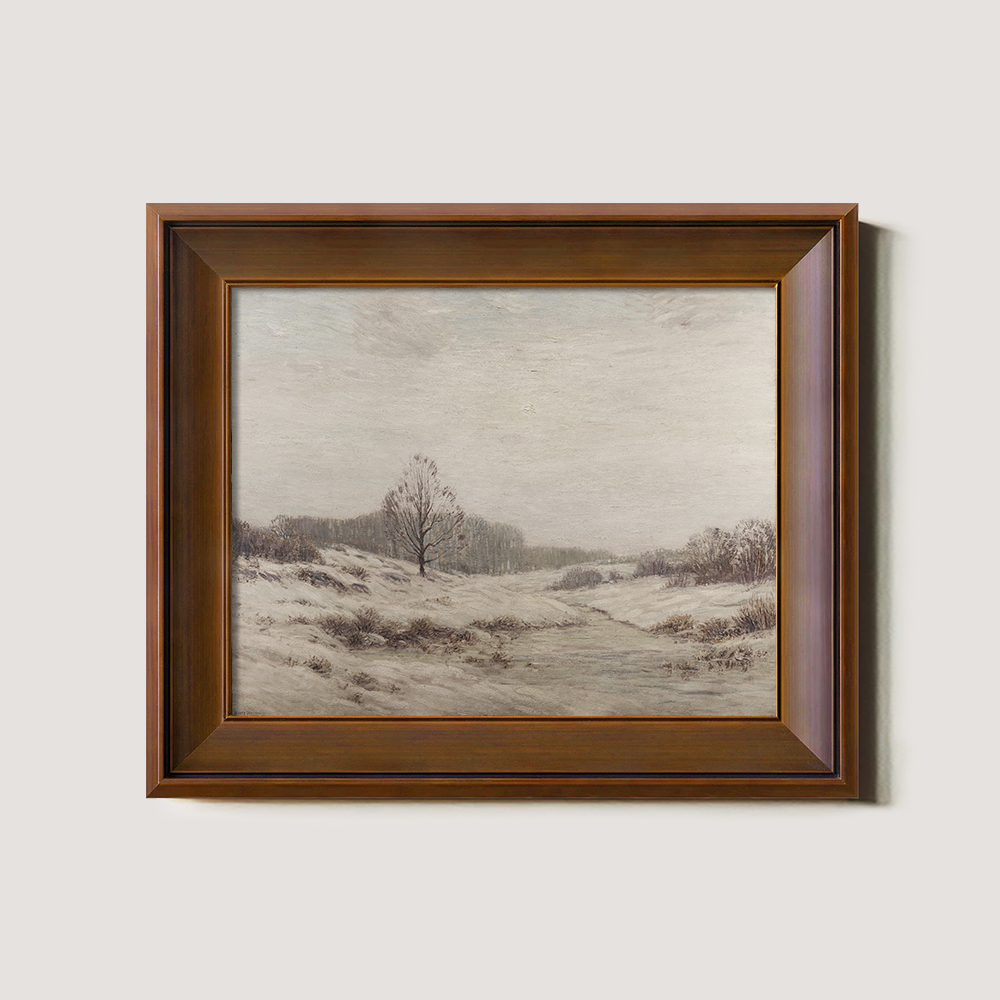 Frost-Kissed Dune Solitude Watercolor Reverie