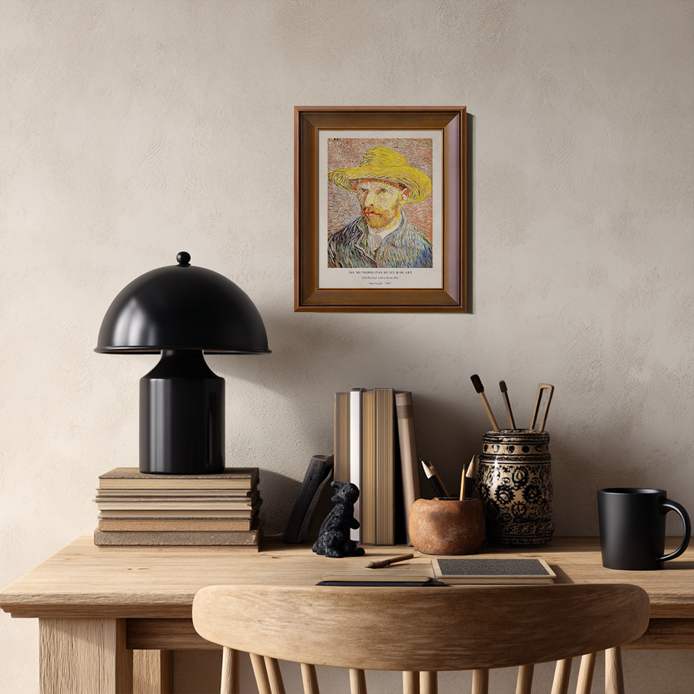 Straw-Hatted Gaze Post-Impressionist Reverie