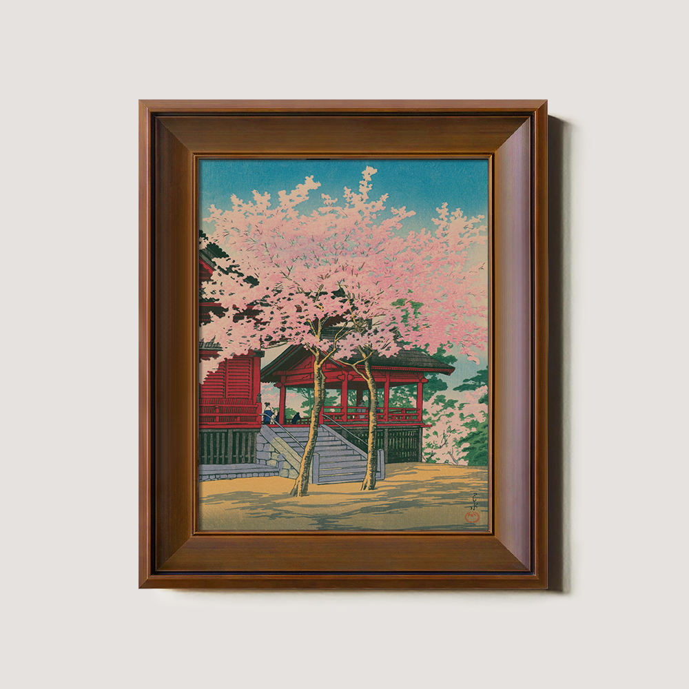 Full Bloom Cherry Blossoms at Temple Gate