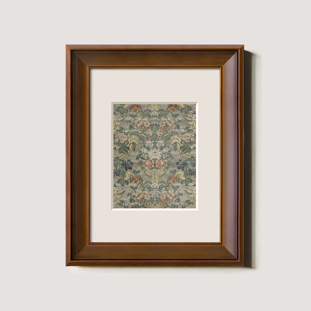 Vintage Floral Damask Textile Pattern