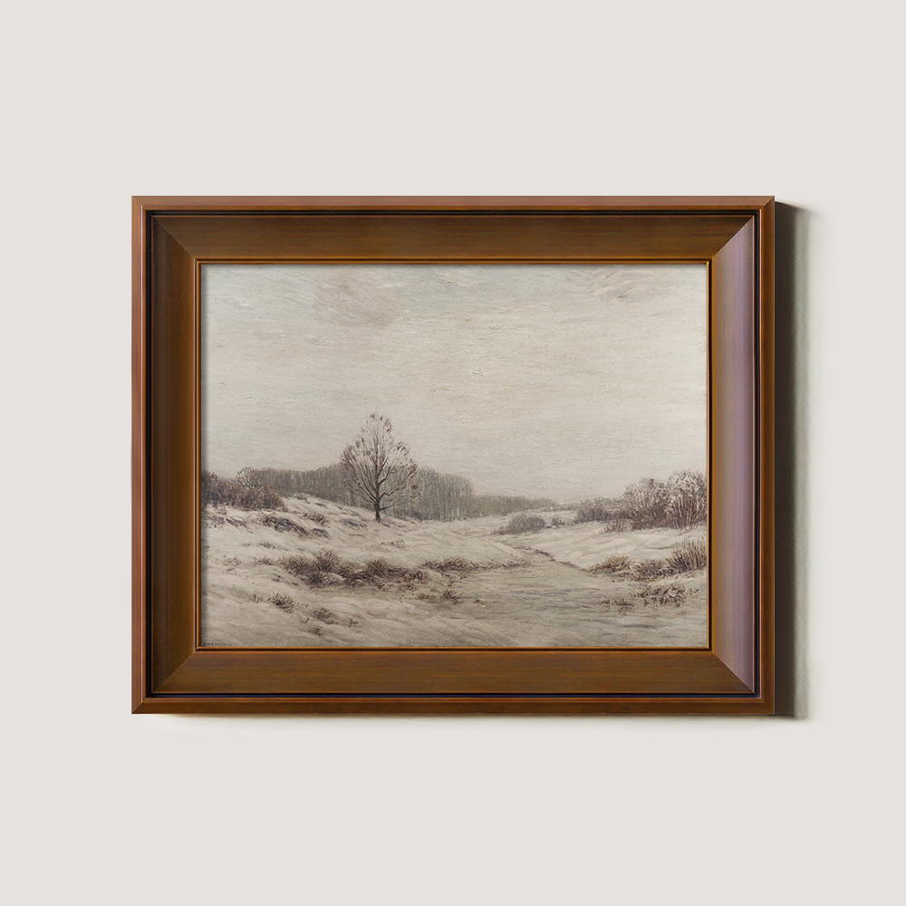 Frost-Kissed Dune Solitude Watercolor Reverie