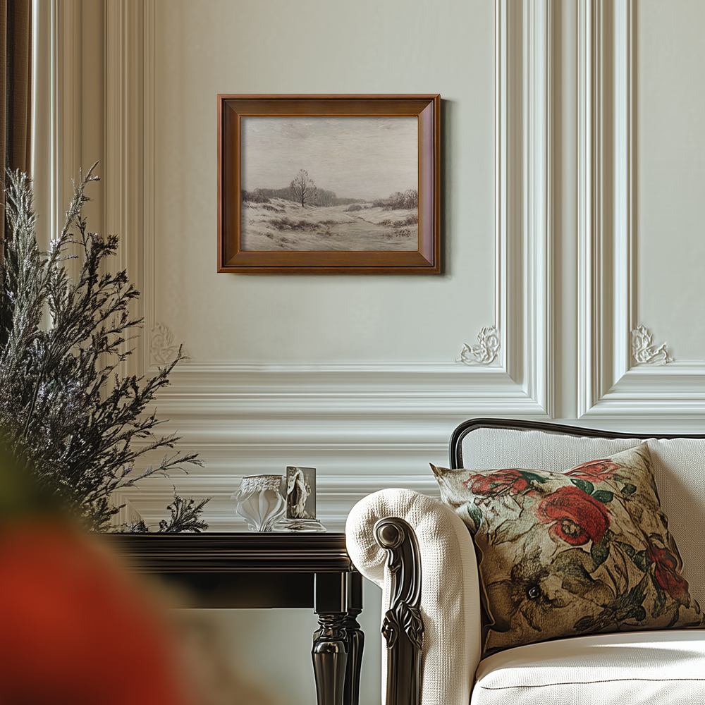 Frost-Kissed Dune Solitude Watercolor Reverie