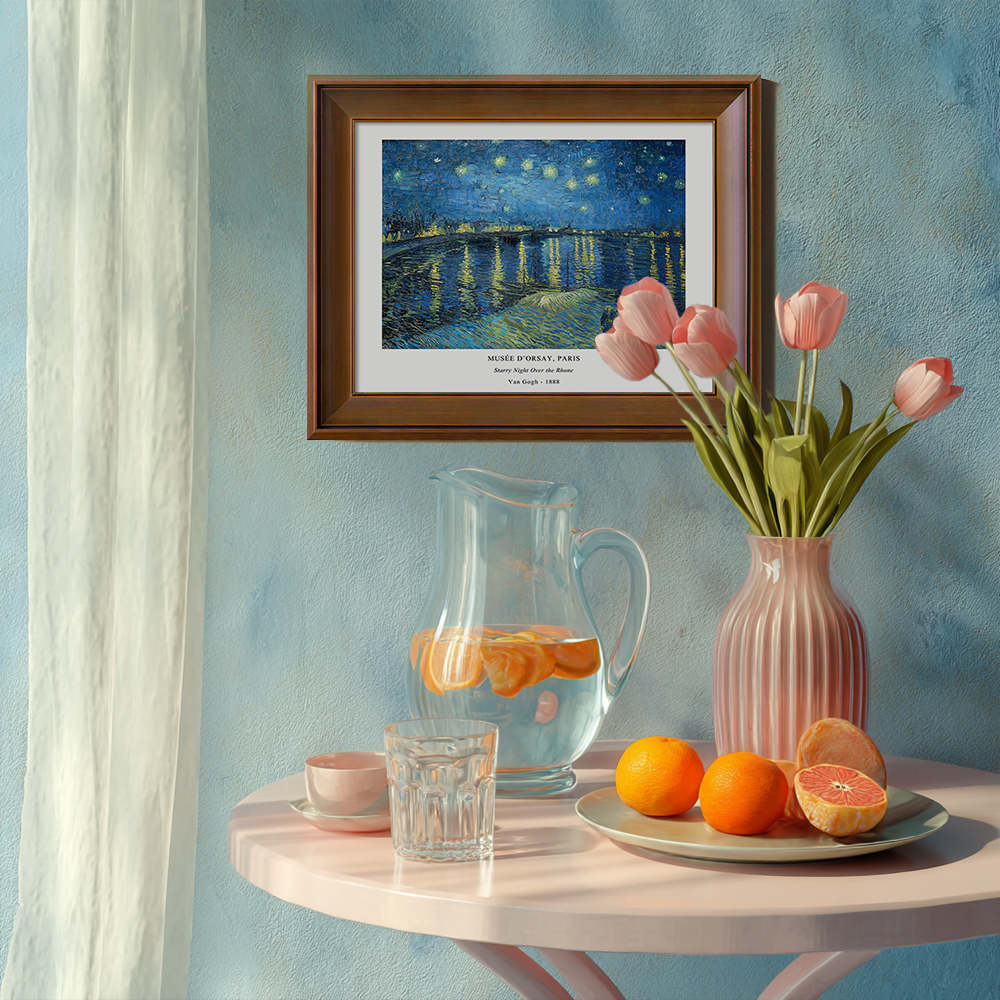 Starry Rhône Reverie Post-Impressionist Nocturne