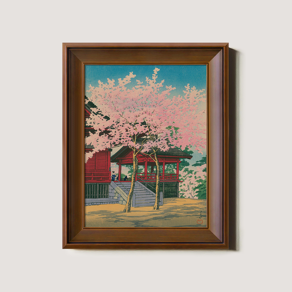 Full Bloom Cherry Blossoms at Temple Gate