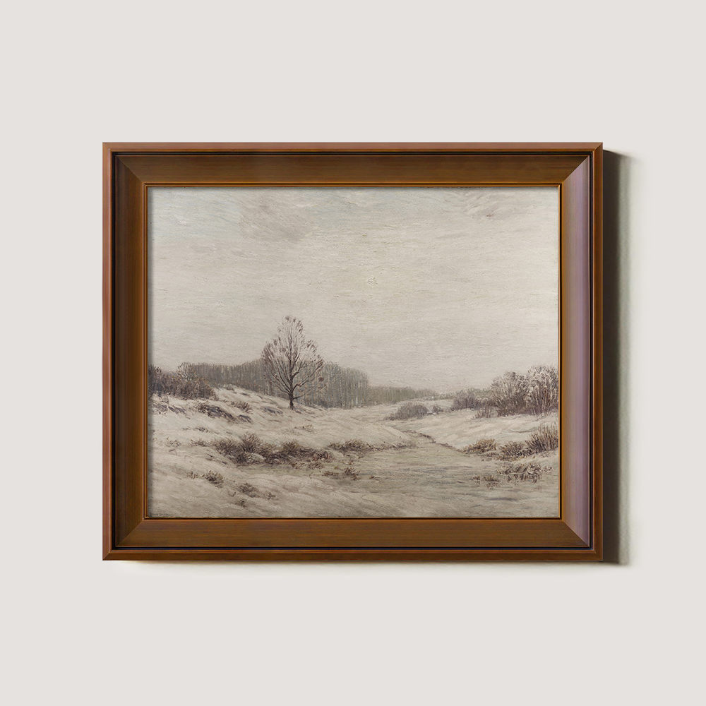 Frost-Kissed Dune Solitude Watercolor Reverie