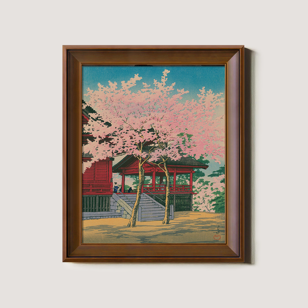 Full Bloom Cherry Blossoms at Temple Gate