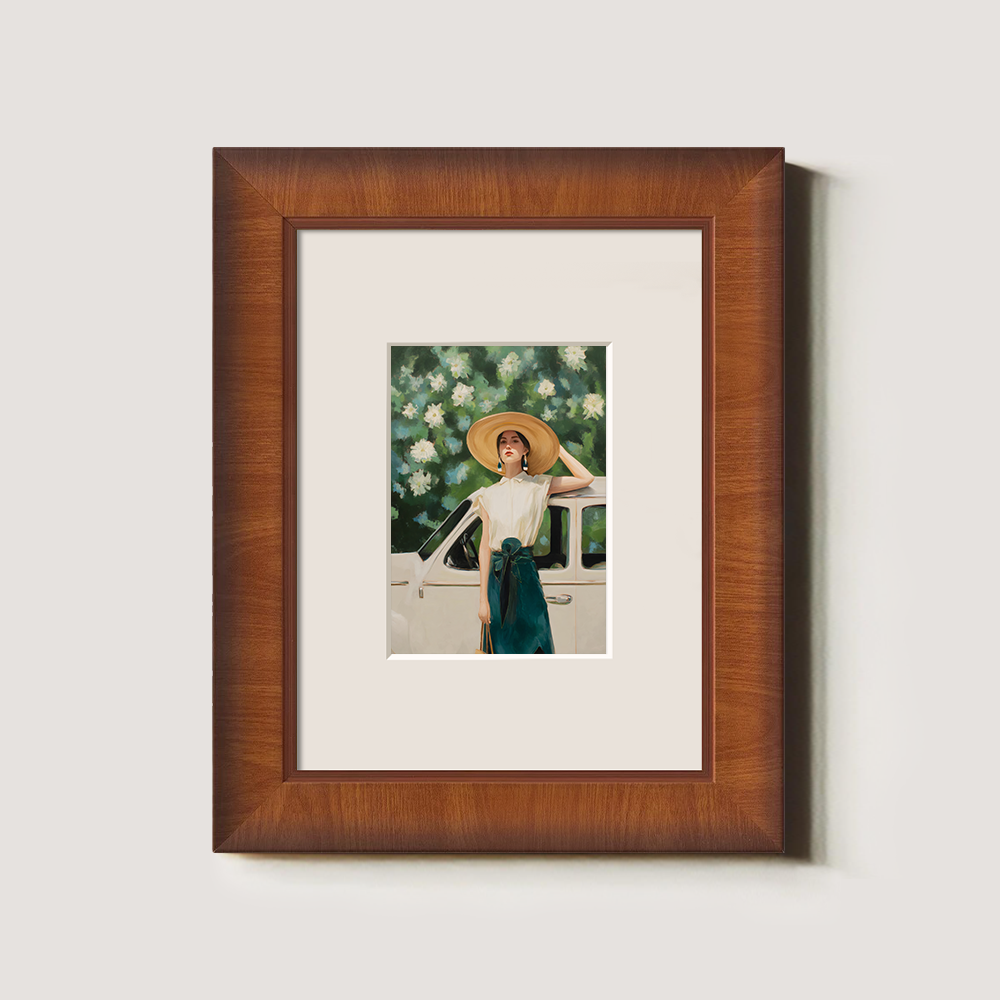 Sunlit Hydrangea Roadside Muse Watercolor Portrait