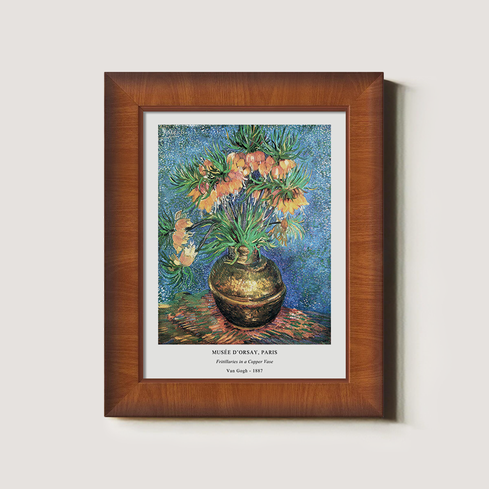 Fritillary Cascade in Copper Post-Impressionist Reverie