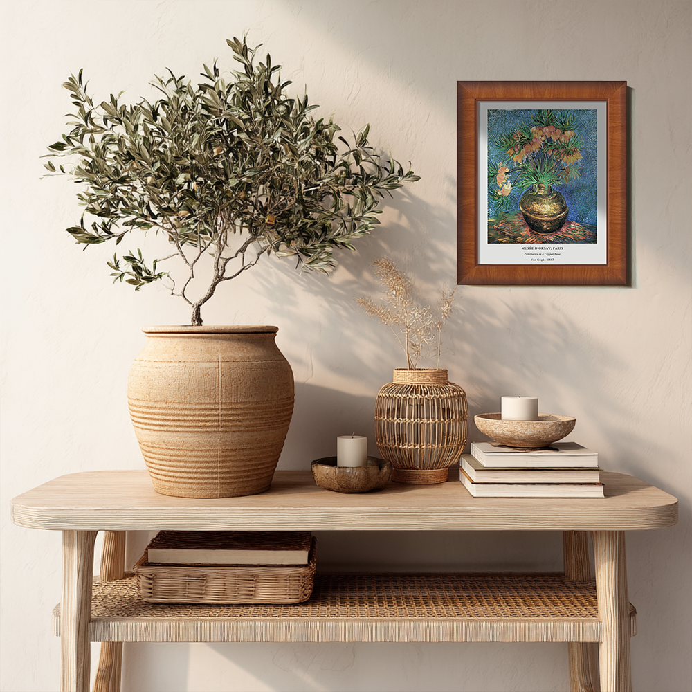 Fritillary Cascade in Copper Post-Impressionist Reverie