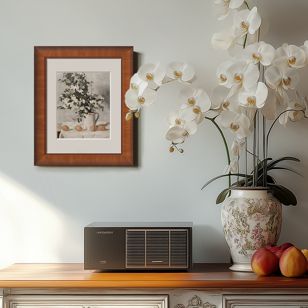 Ethereal White Flower Bouquet with Ripe Oranges