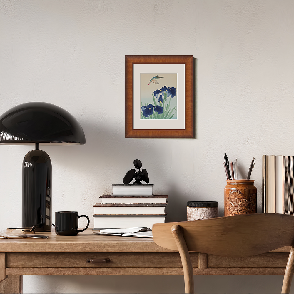 Hummingbird & Iris Bloom - Kacho-ga Study