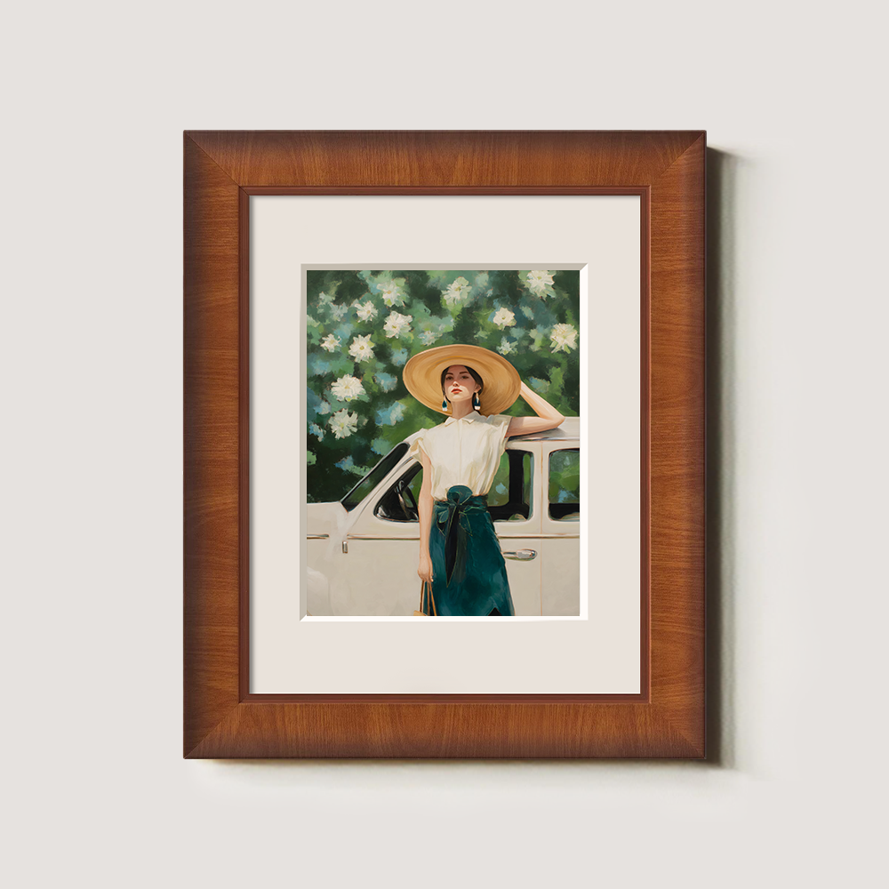 Sunlit Hydrangea Roadside Muse Watercolor Portrait