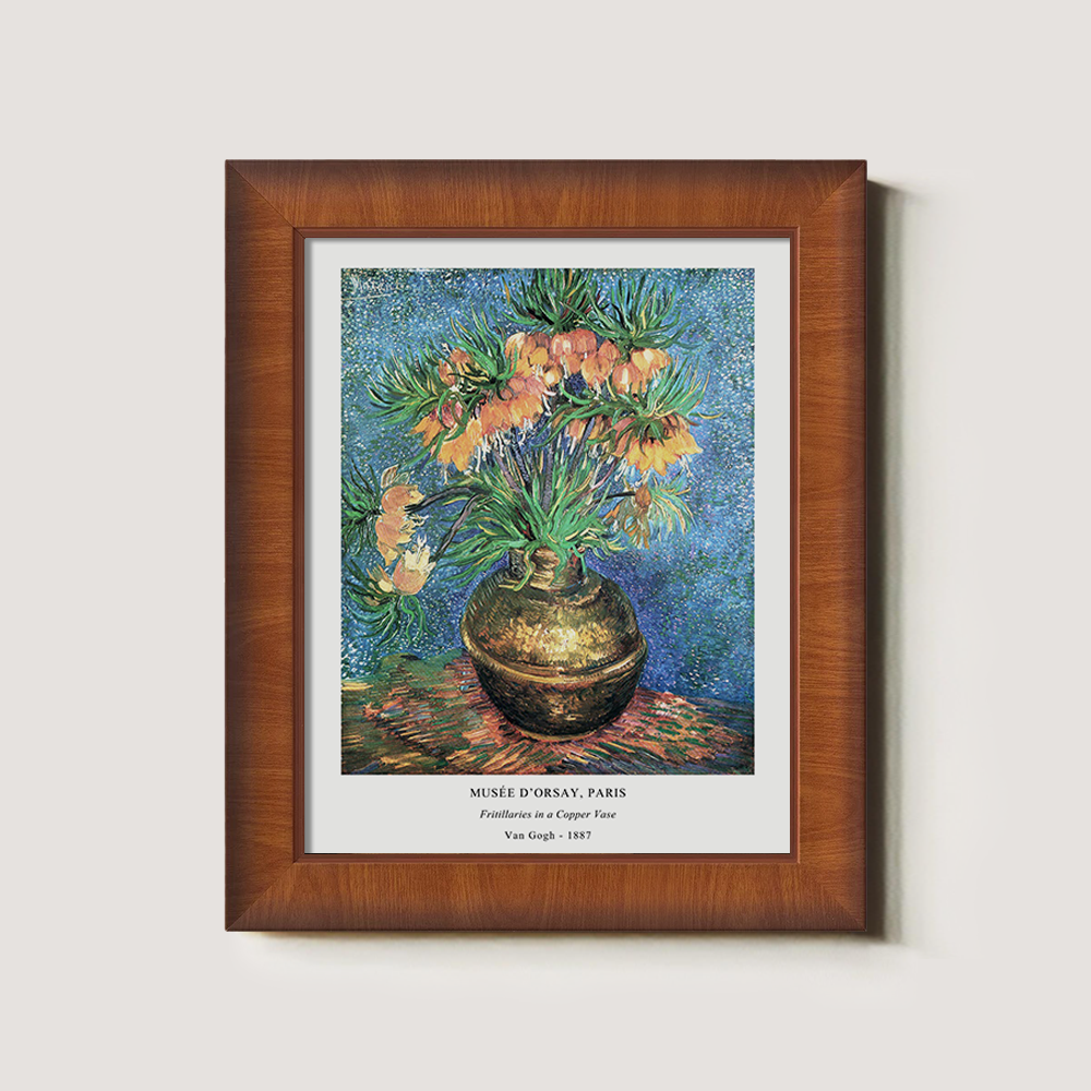 Fritillary Cascade in Copper Post-Impressionist Reverie