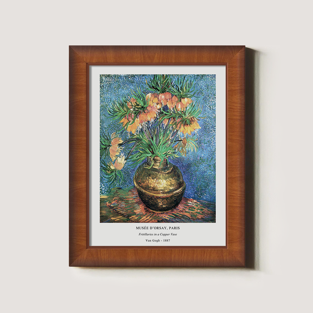 Fritillary Cascade in Copper Post-Impressionist Reverie