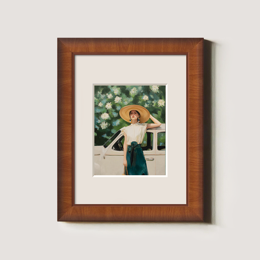 Sunlit Hydrangea Roadside Muse Watercolor Portrait