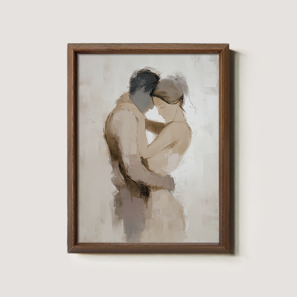 Abstract Study of a Couple Embracing