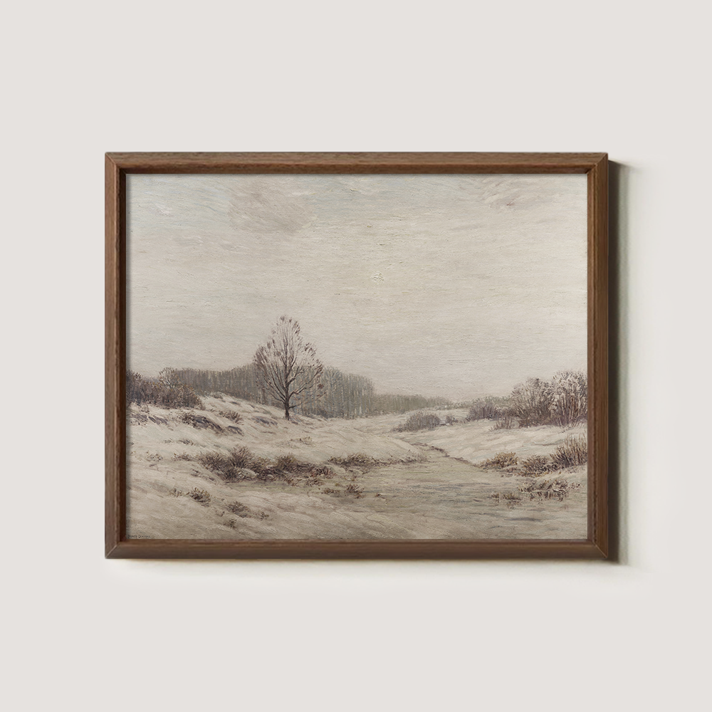 Frost-Kissed Dune Solitude Watercolor Reverie