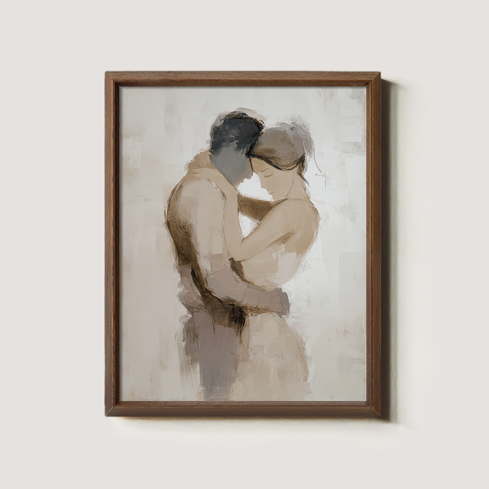 Abstract Study of a Couple Embracing