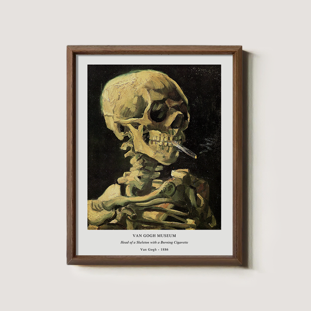 Smoldering Skull Nocturne Post-Impressionist Reverie