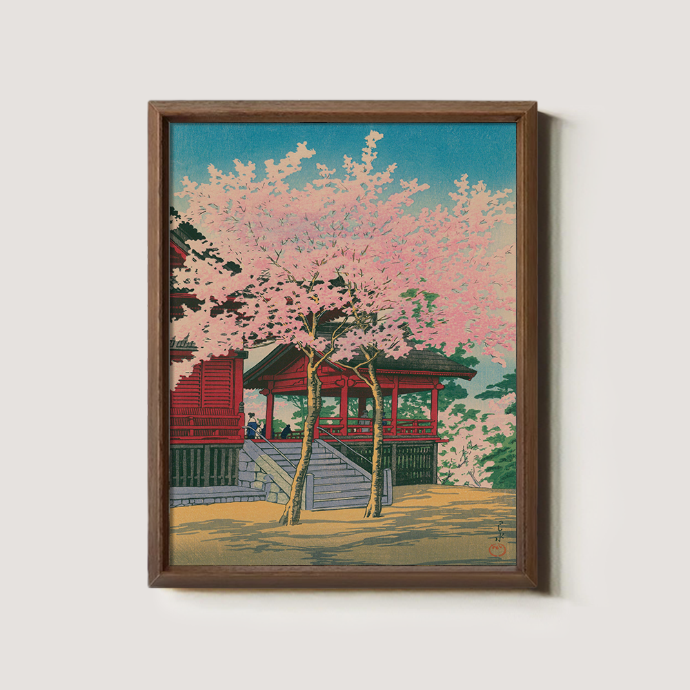 Full Bloom Cherry Blossoms at Temple Gate